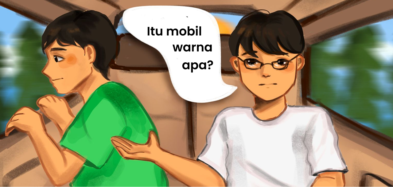 Ilustrasi Abraham & Jeremy di Mobil