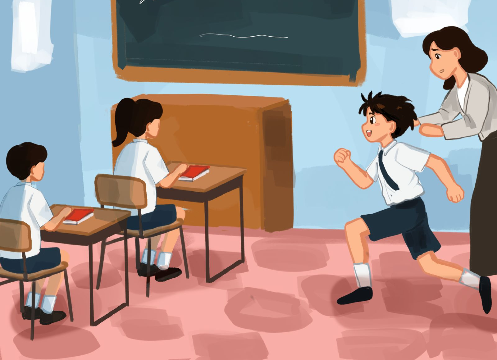 Ilustrasi Abraham dengan Helper