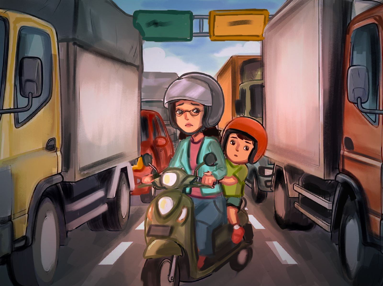 Ilustrasi makanan-makanan Abraham > Garam himalaya, susu bebas kasein, tepung mocaf, salmon, buah mangga