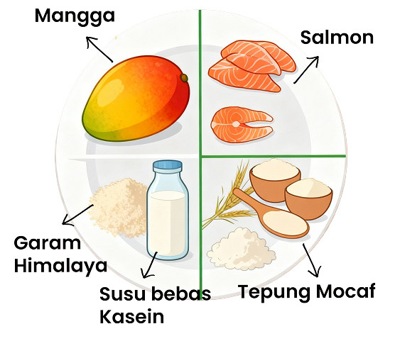 foto panduan piring makan